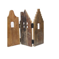 Domek Domki z egzotycznego drewna dekoracja stojąca